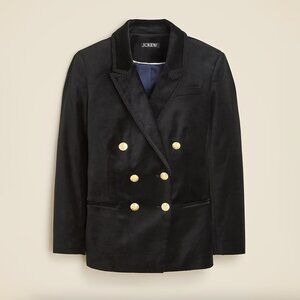 NWT J. Crew Double-breasted blazer in velvet